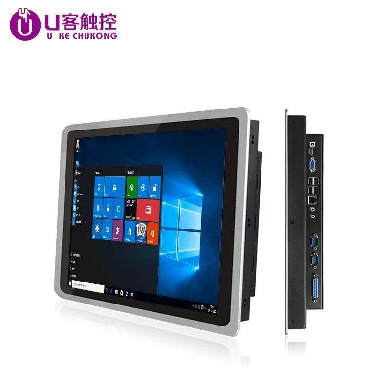 Imagem -02 - Toque Industrial All-in-one pc com Painel Embutido Capacitivo Computador Industrial Windows 10 Windsxp Hmi 10 12 15 17 19