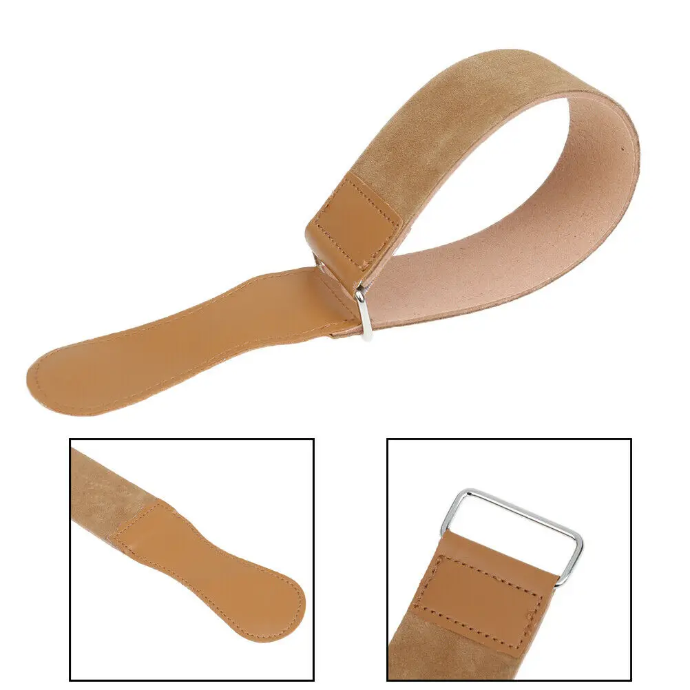Genuine Leather Strop Strap Barber Straight Razor Folding Knife Knives Sharpening Shave Sharpener Sharpening Belt