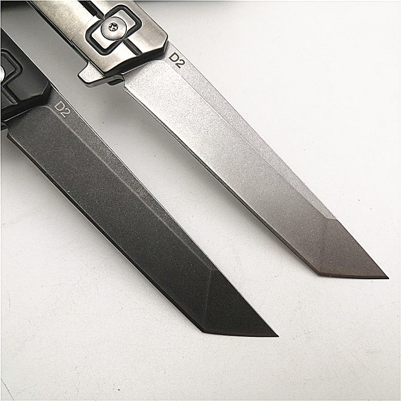 Folding Pocket Knife KESIWO KH32 Flipper D2 Blade Steel Handle Ball Bearing Utility Outdoor Camping Tactical Knife EDC Tool