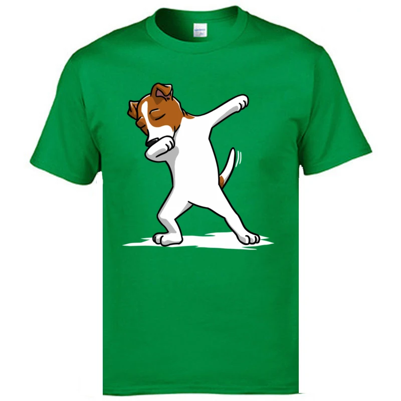 Dabbing Jack Russell Terrier Dog Hip Hop Funny Tee Shirt Plus Size Camisetas Good Quality Short Sleeve Brand Tops T Shirt Male