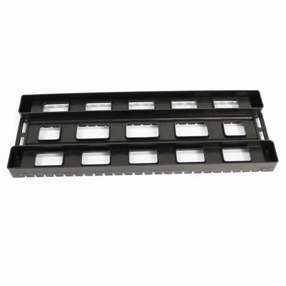 ESD Q-PC7  Safe PCB Storage Rack and Holder 435X160X30mm H-shape 25pcs Anti-static Plastic Black Tray