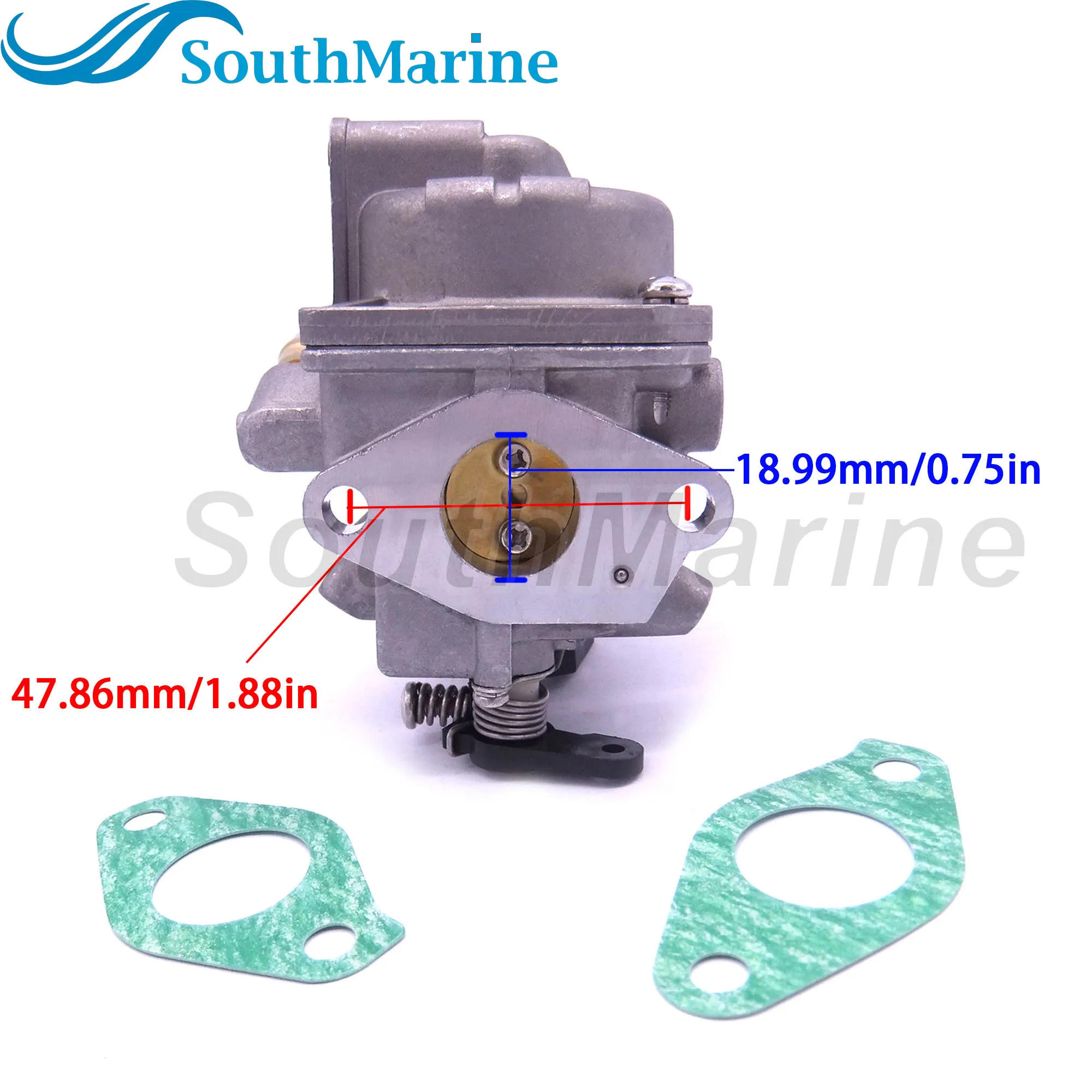 Motor de barco 3303-8m0053668 carburador assy e 27-803508013 junta do carburador para mercúrio mariner 4 tempos 6hp motor de popa