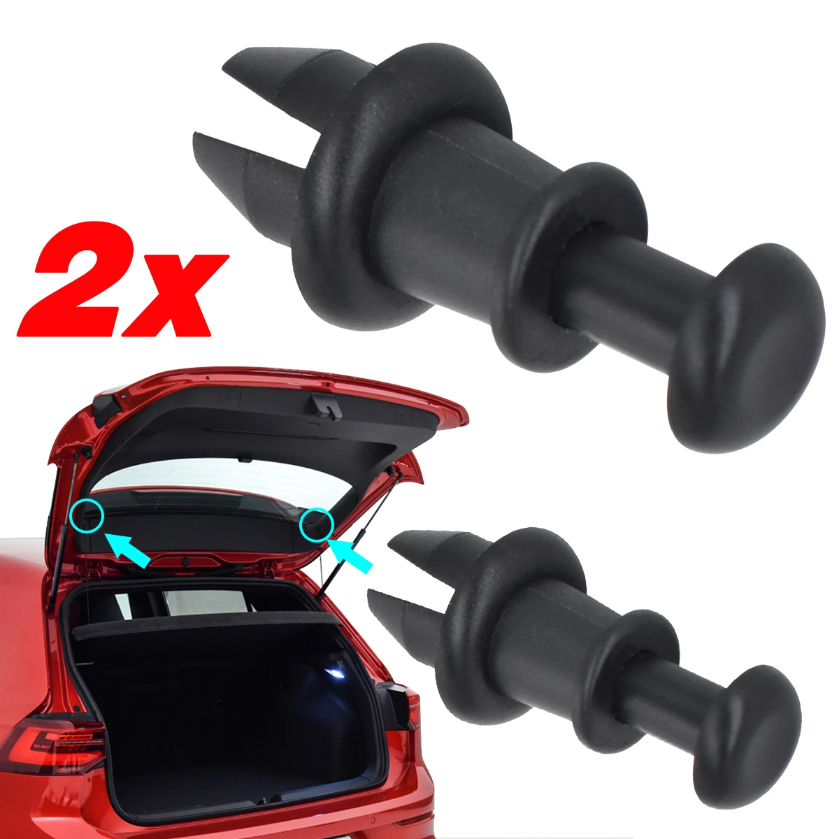 2X For Seat Altea Arona Ibiza 6L 6J 6F Leon 1M 1P Mii Toledo 5P KG Car Parcel Shelf String Clips Holder Pivot Hanger 1M6867574A