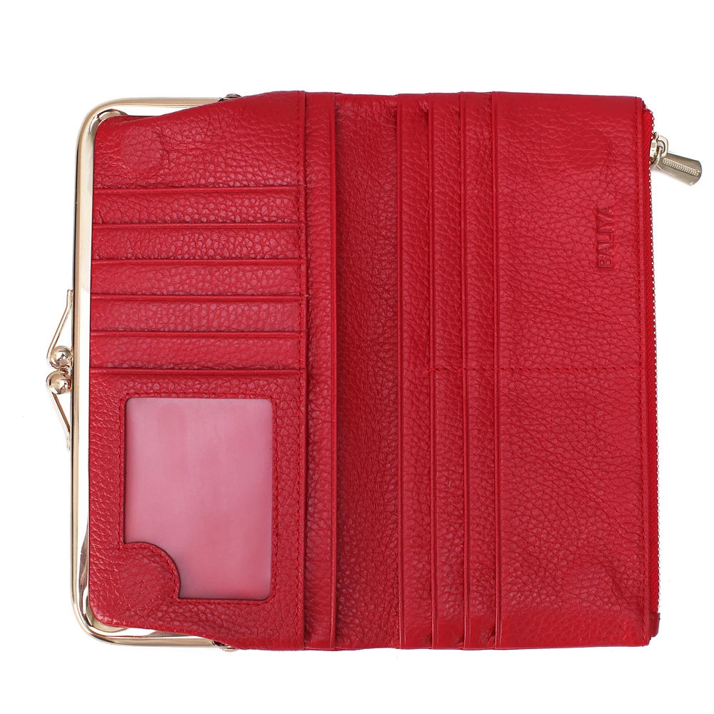 Annmouler 2021 Women\'s Luxury Wallets Long Card Holders Cow Leather Large Purse Female Clutches Money Wallets Brand Phone Purses