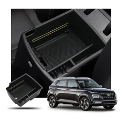 RUIYA for Hyundai Venue 2020-2023 2024 2025 Car Armrest Box Storage Central Control Container Auto Hyundai Venue Accessories