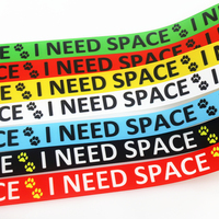 DHK 50yards I Need Space Dog Paw Printed Grosgrain Ribbon Accessories Material Headwear Decoration DIY Sewing Craft S1725