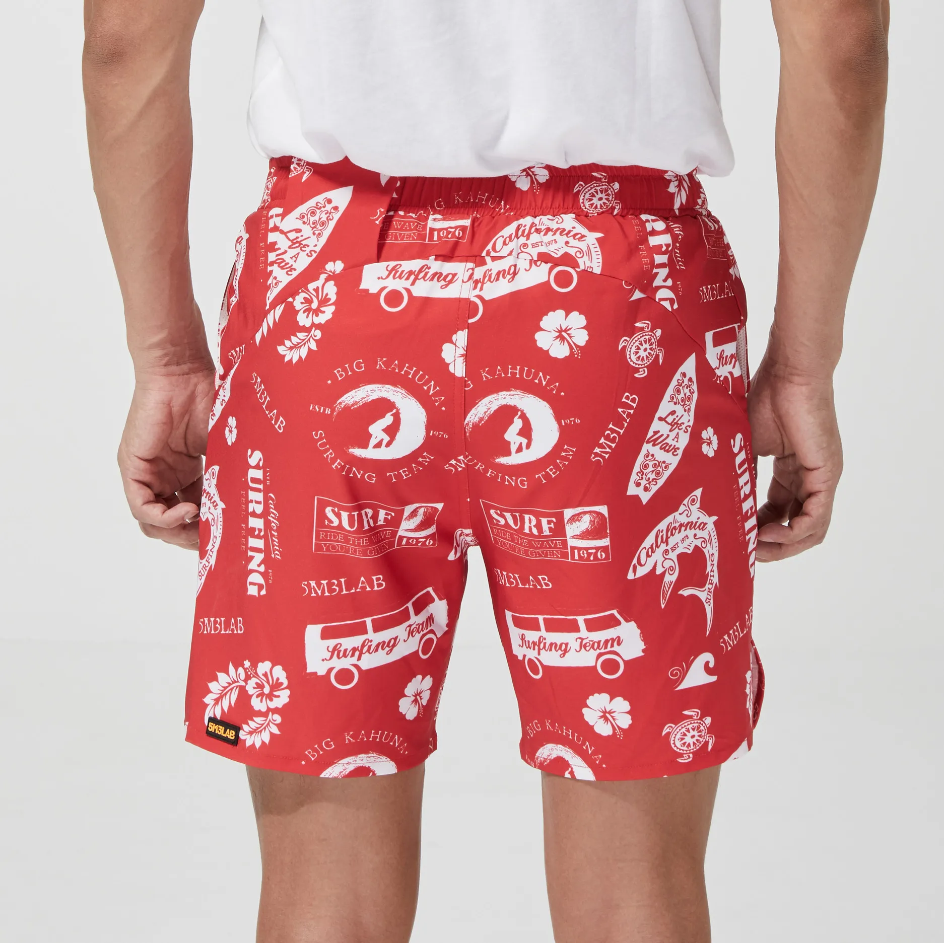 Ademende strandshorts voor heren, sneldrogende shorts, korte zomerbroeken, print, zwembroeken