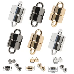 Conectores de cierres magnéticos de acero inoxidable, Color plateado/dorado, hechos a mano para la fabricación de joyas, pulseras DIY, collares, suministros, 5 Juegos