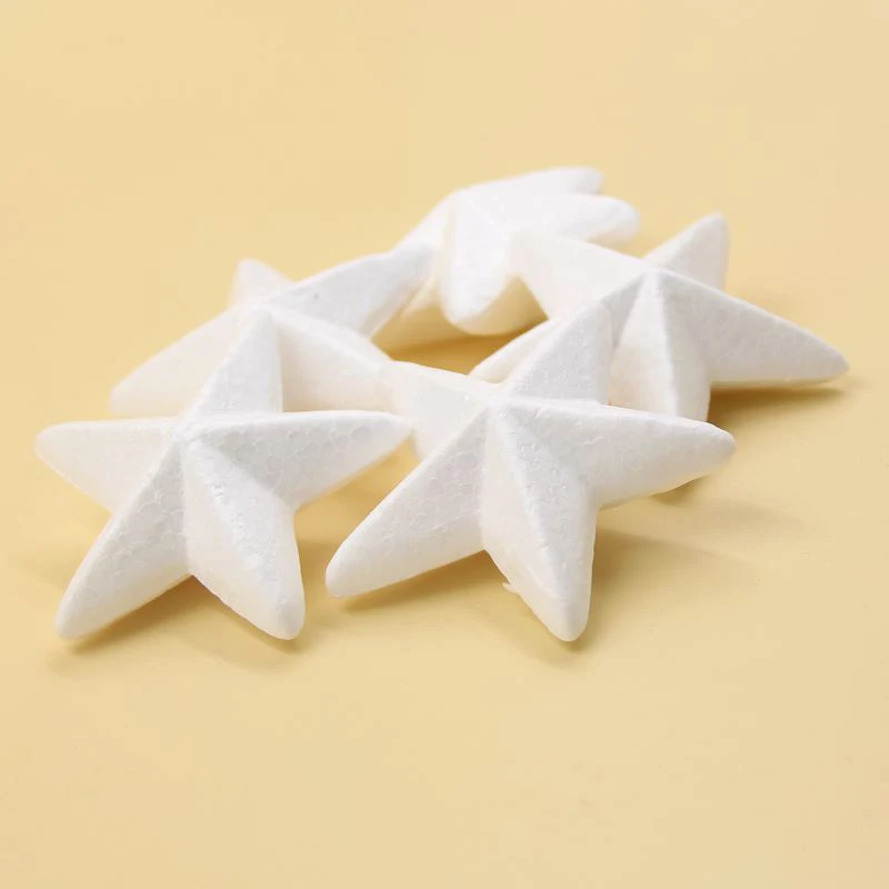 10PCS 74MM Christmas Ornaments Stars Modelling Polystyrene Styrofoam Foam Ball DIY Craft Kids Gifts Christmas Party Decorations