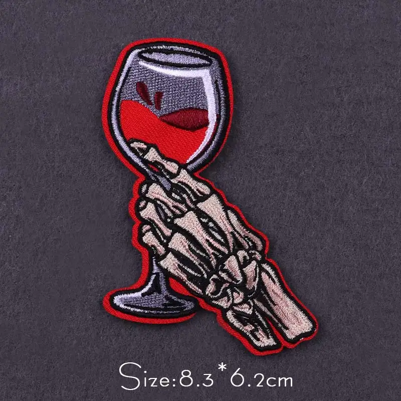 الهبي الشرير/الجمجمة التصحيح الهبي الحديد على بقع على الملابس المطرزة بقع للملابس شارة مطرّزة ملصقات الحيوانات #4