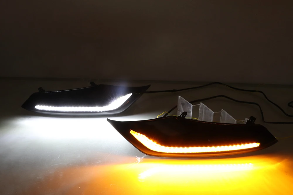 Lâmpada de neblina led drl para mazda 3 sedan 2019 + luz diurna com sinal de seta sequencial dinâmico