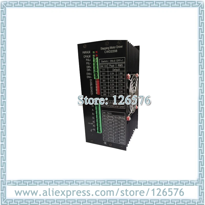 high quality 2-phase CWD2208 digital stepper motor driver 2.2A-8.2A AC110V-AC220V Stepping drive