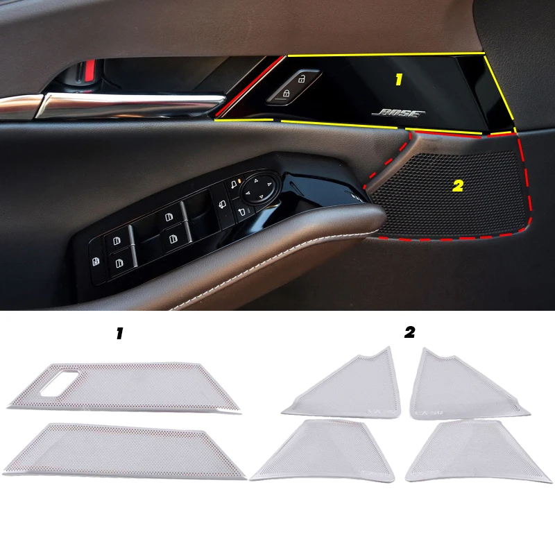 Car Audio Speaker Cover Trim Door Loudspeaker Cover Trim Car Accessories interior For Mazda CX-30 CX 30 CX30 2020