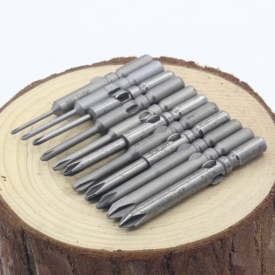 1Pcs 802 Round Shank Magnetic Phillips Cross Screwdriver Bits Electric Screwdriver Head long 60mm