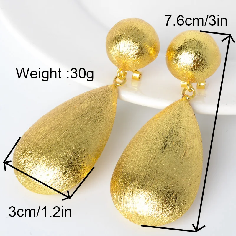 Women's 18K Gold Plated Drop Dangle Earrings, Classic Design
