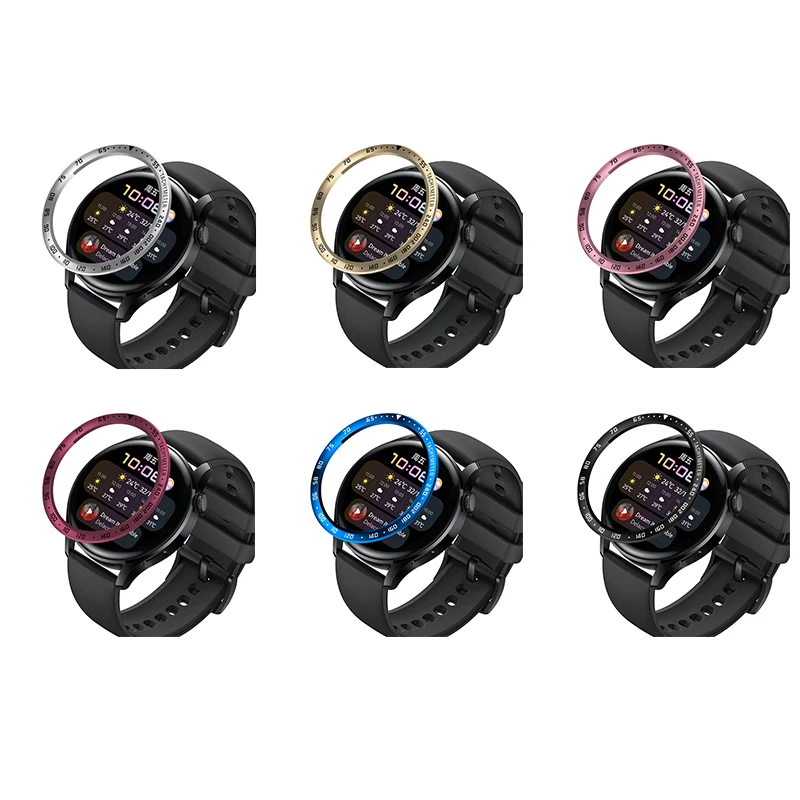 BEHUA الحافة حلقة غطاء لهواوي ساعة 3 Smartwatch الهاتفي لاصق مكافحة خدش حماية حافظة معدنية لهواوي Watch3 الموضة