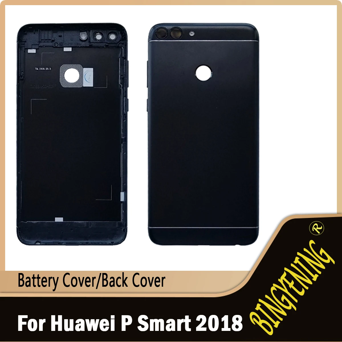 

Для Huawei P Smart 2018, задняя крышка, крышка батарейного отсека, боковая кнопка, металлический задний корпус для телефона Huawei Enjoy 7S