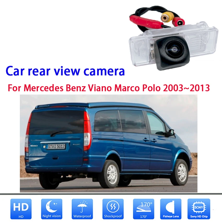 Wireless reversing camera For Mercedes Benz Viano Marco Polo 2003~2013 Car rear view camera CCD night vision