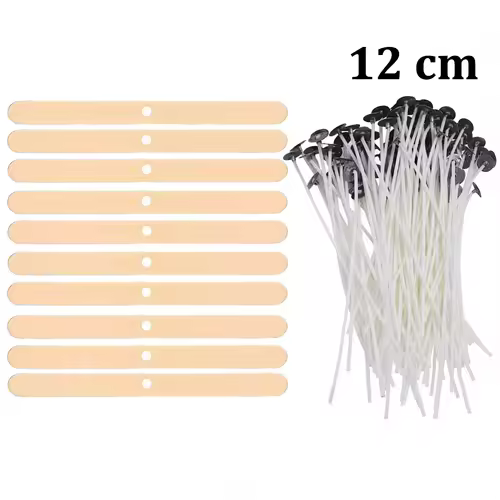 Smokeless Candle Wicks 2.6-20cm Pre-Waxed Cotton Core Wicks with Metal Sustainer Tabs DIY Handmade Candle Making Tools - Image 28