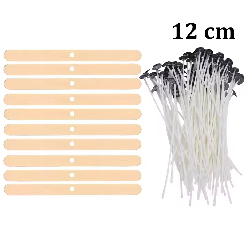 Smokeless Candle Wicks 2.6-20cm Pre-Waxed Cotton Core Wicks with Metal Sustainer Tabs DIY Handmade Candle Making Tools - Image 28