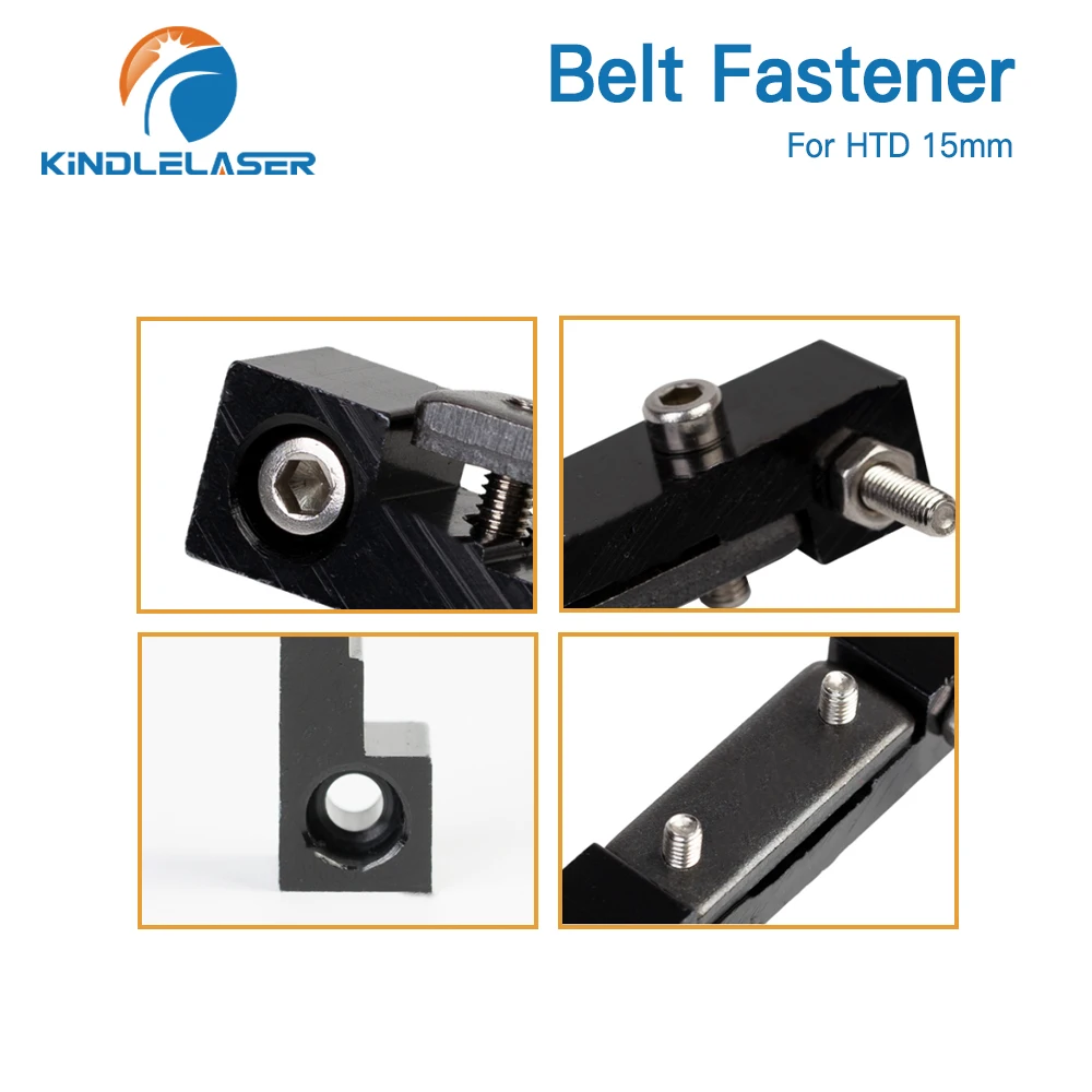 KINDLELASER Belt Fastener For Width 15mm Open-Ended Timing Belt Transmission For X/Y Axis Hardware Tools Machine Parts