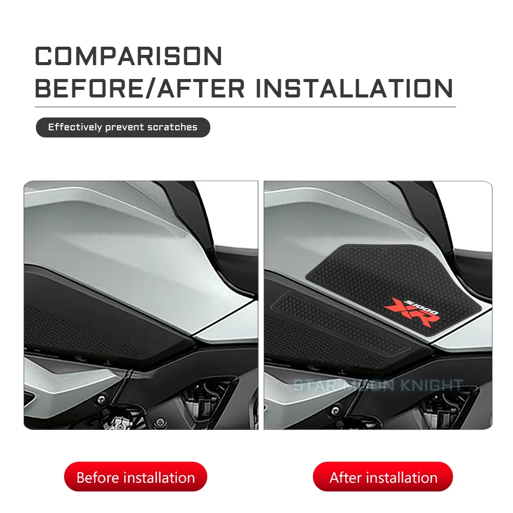 Motorcycle Stickers Decals Fuel Oil Tank Protector Pads Kit Black Decoration Accessories For BMW S1000XR S 1000 XR 2020 -