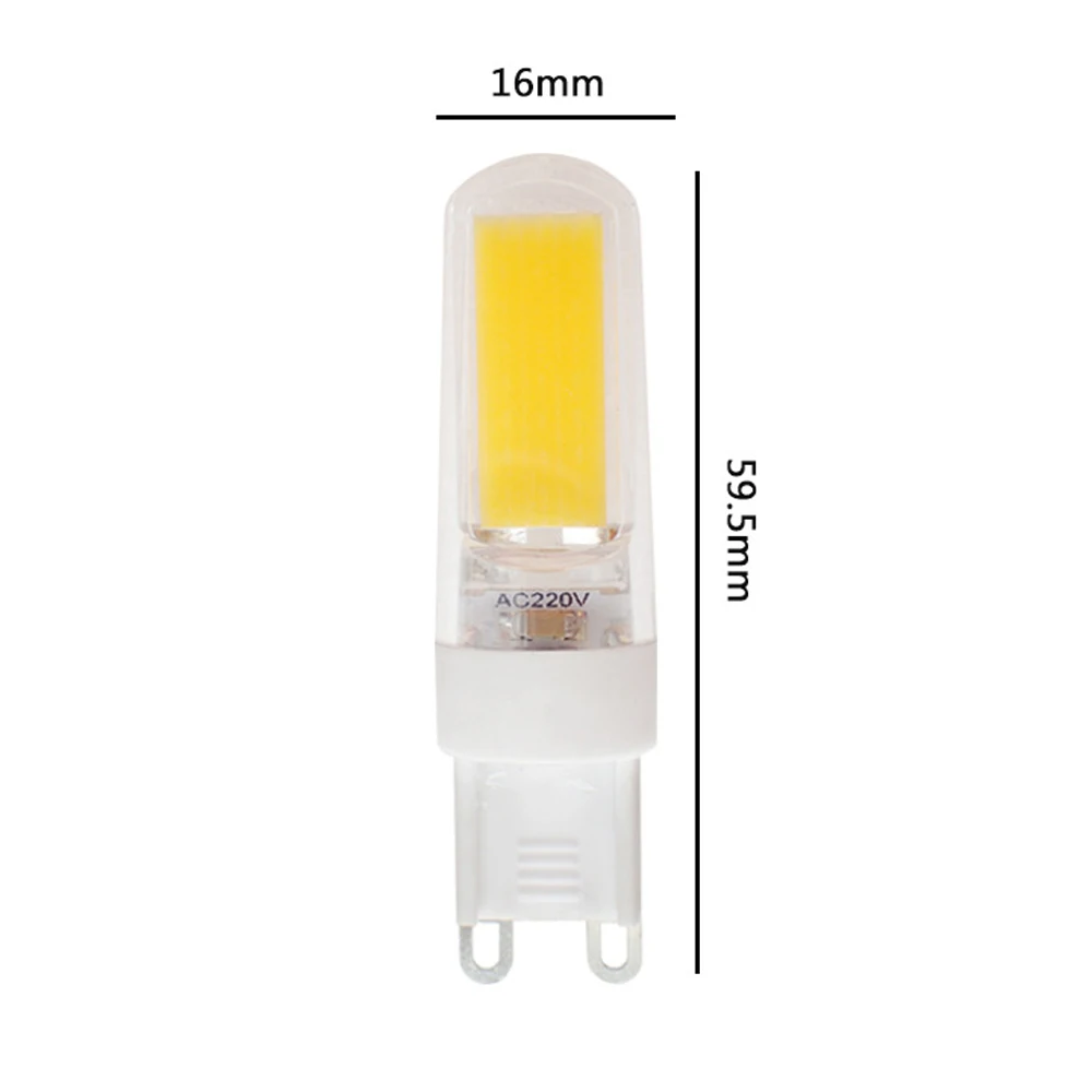 LED G4 G9 E14 램프 전구, 밝기 조절 220V 4W COB SMD LED 조명 교체 할로겐 스포트라이트 샹들리에, 10 개