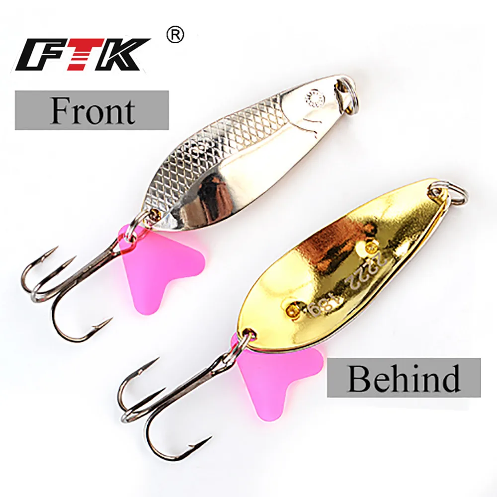 Double Metal Spoon Fishing Lure com gancho agudo, Hard isca artificial, Wobblers, Jig Spoon Lure, 18g, 28g, 30g