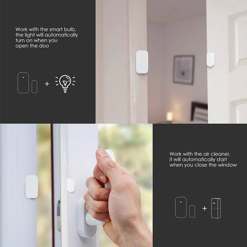 Aqara sensore finestra porta Zigbee connessione Wireless Smart Mini sensore finestra porta funziona con Mi Home APP per Xiaomi Android IOS