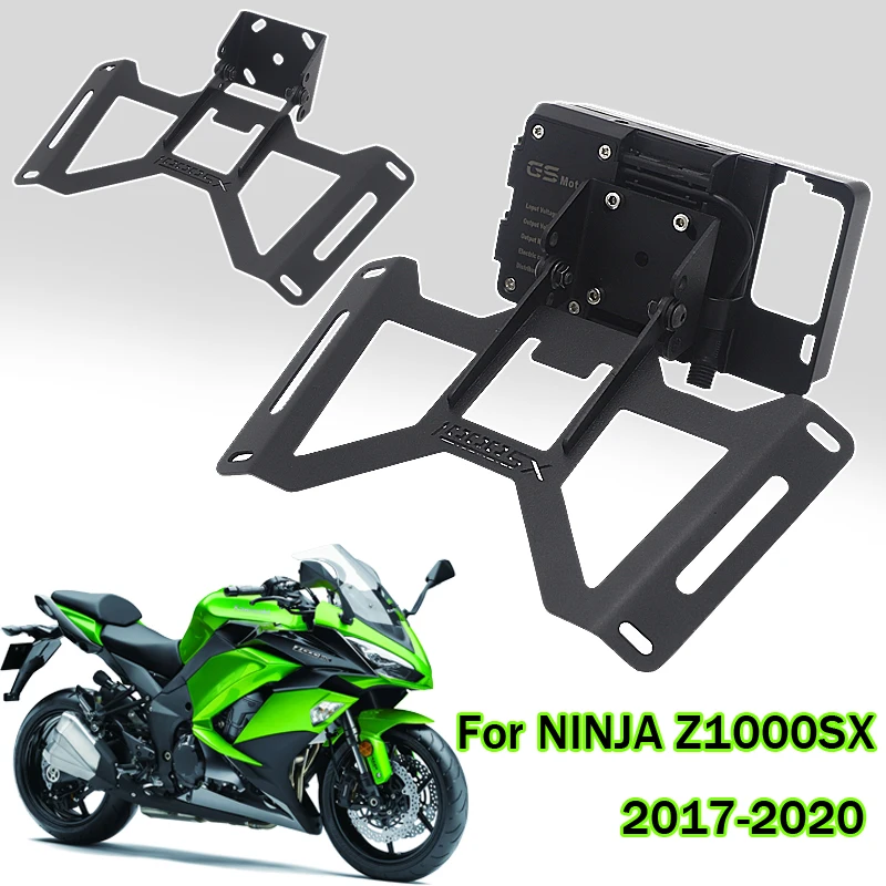 New Motorcycle GPS Navigation Bracket Mobile Phone USB charging For Kawasaki NINJA Z1000 SX Z1000SX 2017 2018 2019 2020