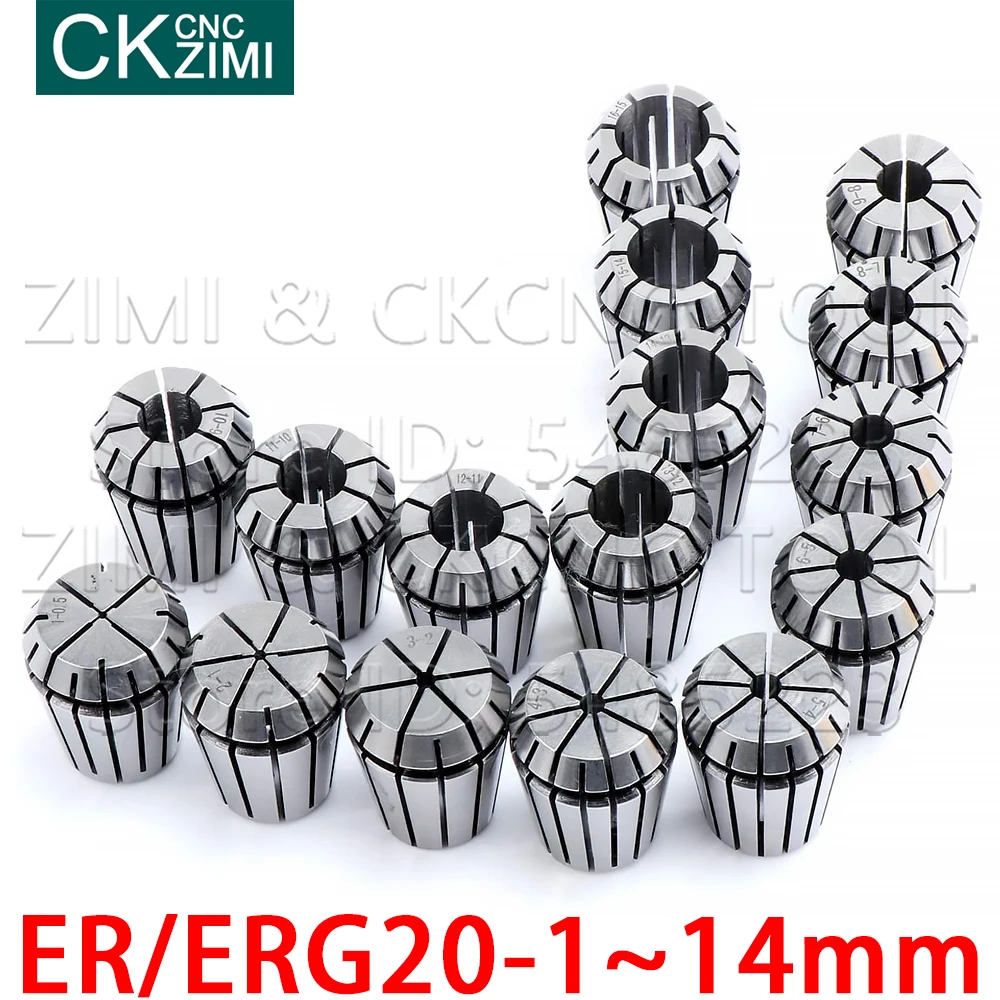 Er20-スプリングクランプ,1mm-14mm,erg20 M1-M24 er erg,cncフライスツールホルダー