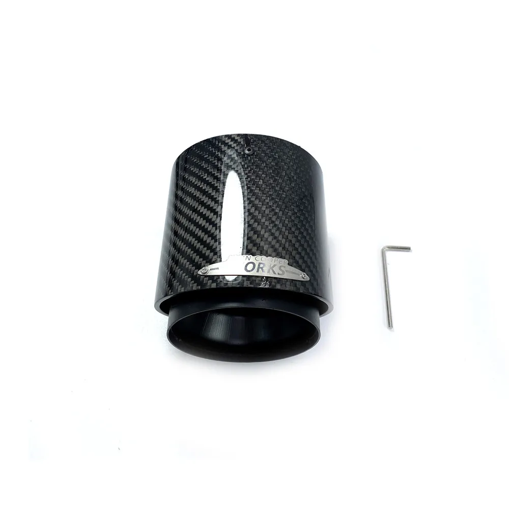 Black Chrome and Carbon Fiber Muffler Tip Fit for Mini Cooper Exhaust Tip R55 R56 R57 R58 R59 R60 R61 F54 F55 F56 F57 F60