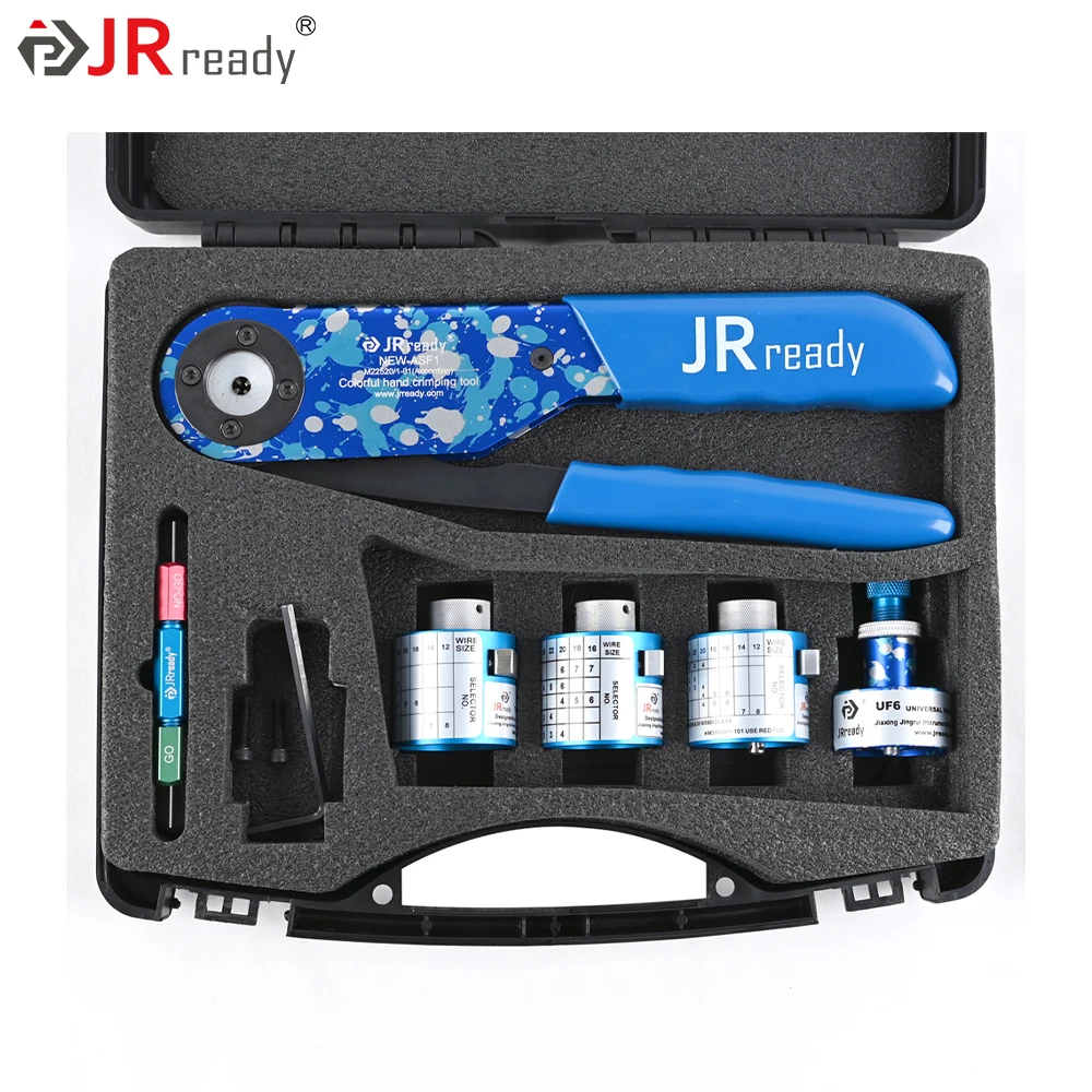 JRready ASF1( M22520/1-01) Crimping Tool Kit with Positioner High precision Crimper 12-26AWG ST2147