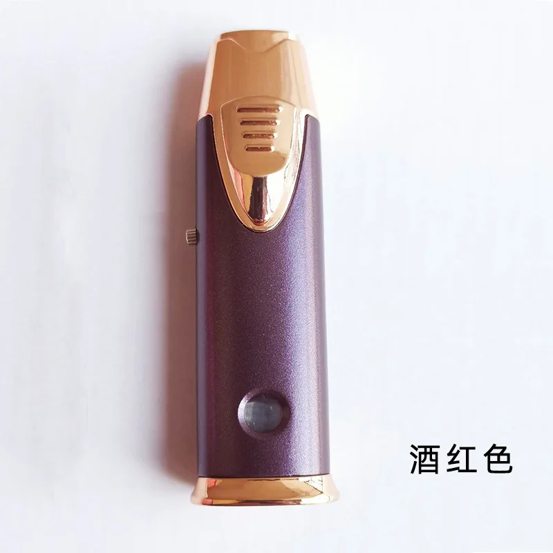 Jobon Windproof Lighter Inflatable Gas Creative Personality Blue Flame Point Moxibustion Straight into The Cigar Lighter Men\'s G