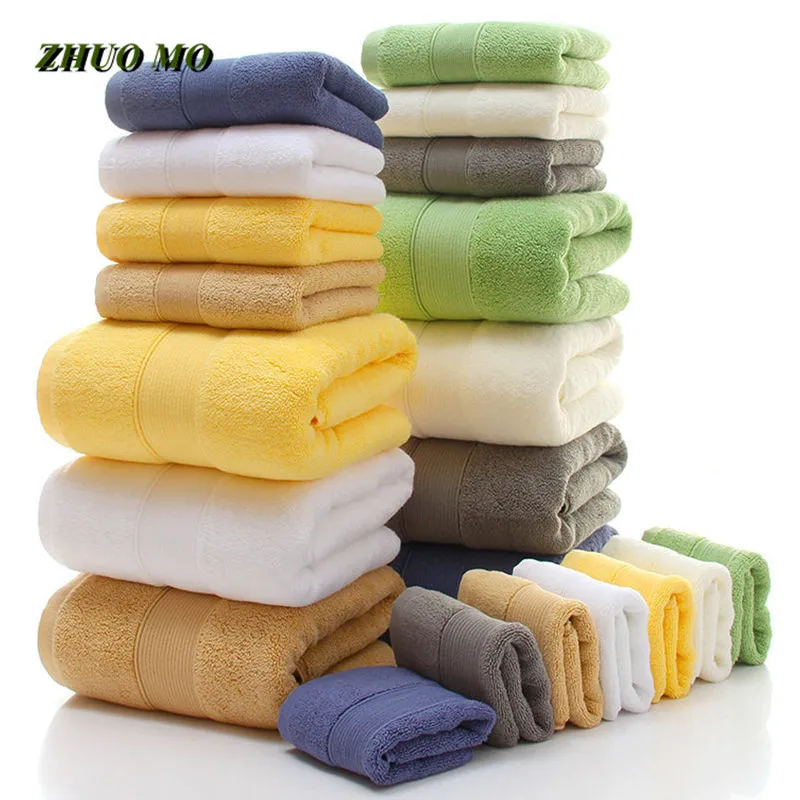 Egyptian Cotton Towel Set, Bathroom Absorbent, Solid Color, 70*140cm Beach Towel Home,Luxury Hotel Hot Springs Gift Terry Towel