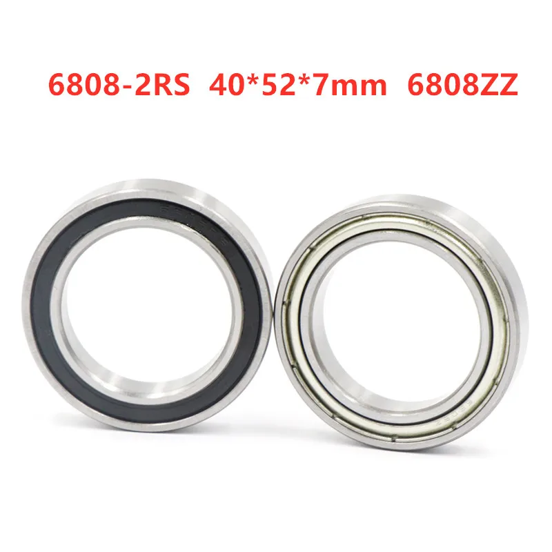 20pcs 6808ZZ 6808-2RS 40*52*7 mm thin wall deep groove ball bearings 6808 -2Z RS 40mmx52mmx7mm