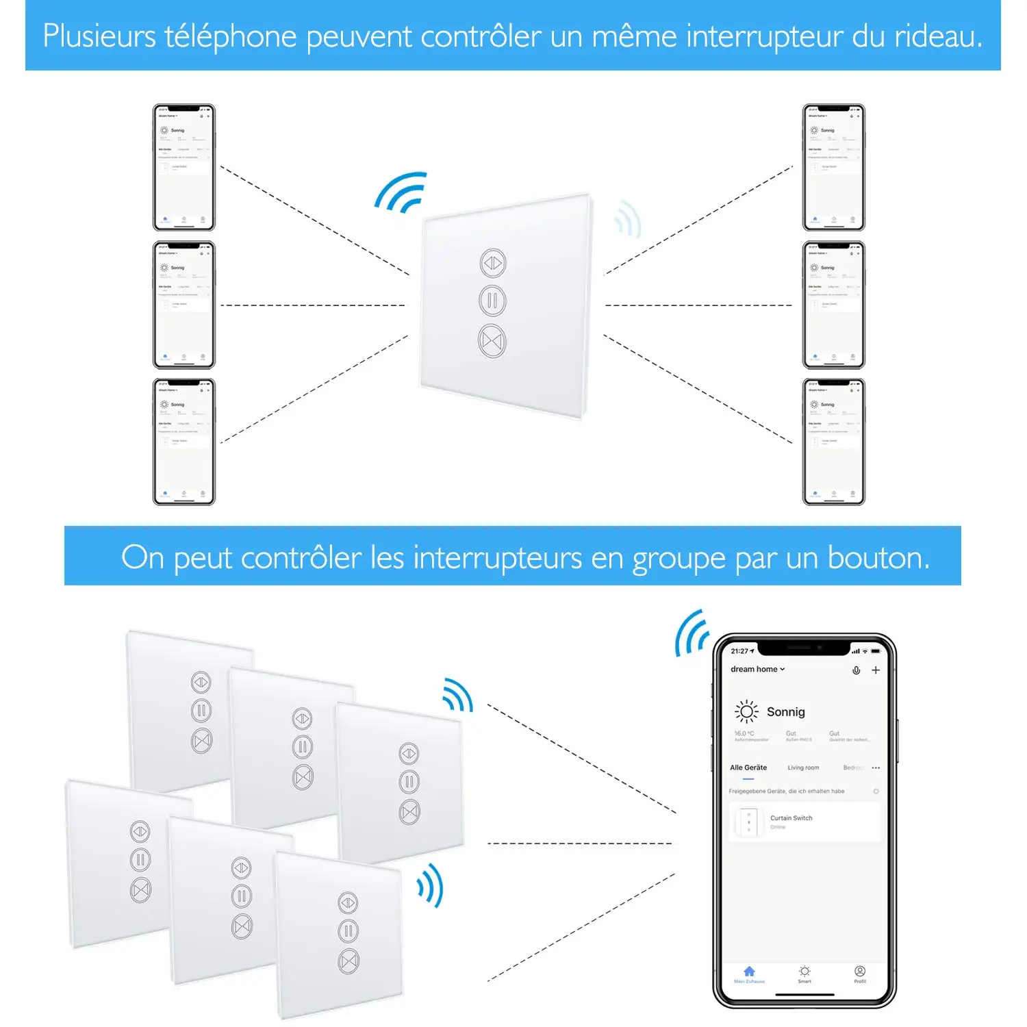 Tuya Smart WiFi Vorhang- und Rollladen-Schalter für Elektrische Röhrenmotoren Google Home Alexa Echo Smart Home App Timer – Detail 11