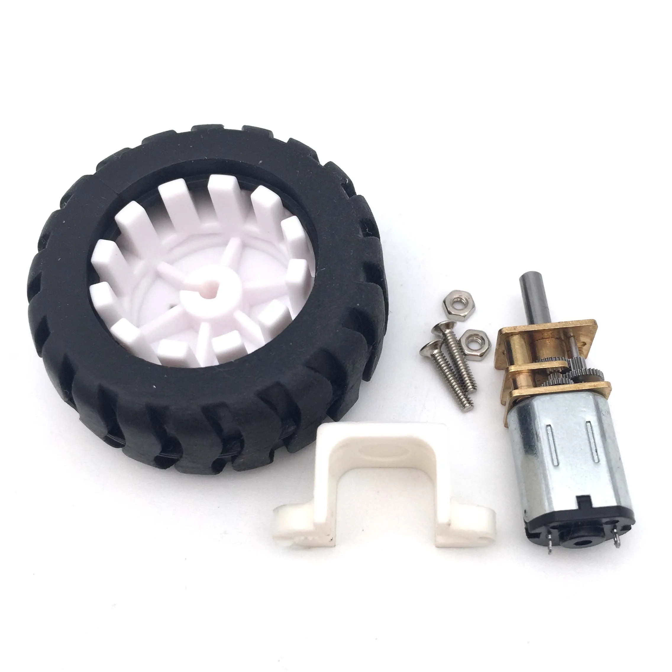 N20 DC 6V Metal Gear Motor 30-3000 RPM Electric Micro Encoder Motor with 43MM Wheel Screws Mounting Bracket Coupling Kit
