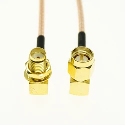 SMA male right angle to SMA female right angle 90 degree RF Pigtail Cable 6inch RG316 jumper 10cm 15cm 50cm