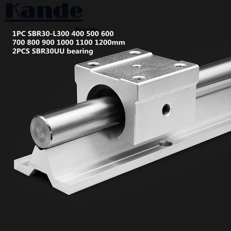 linear rail 30mm SBR30 - 300 400 500 600 700 800 900 1000 1100 1200mm  1 pc  linear guide SBR30 + 2 pcs SBR30UU blocks for CNC