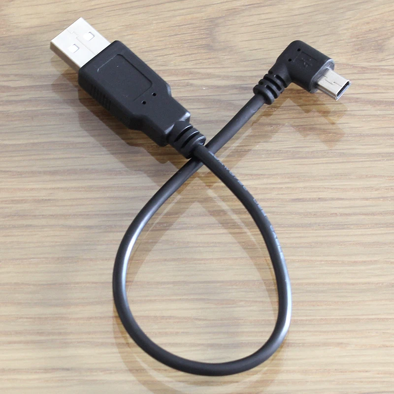 20cm 0.2m USB 2.0 Male to MINI USB 2.0 Male 90 Degree Angled cable  mini USB  left or right Angled  Data Charging Cable