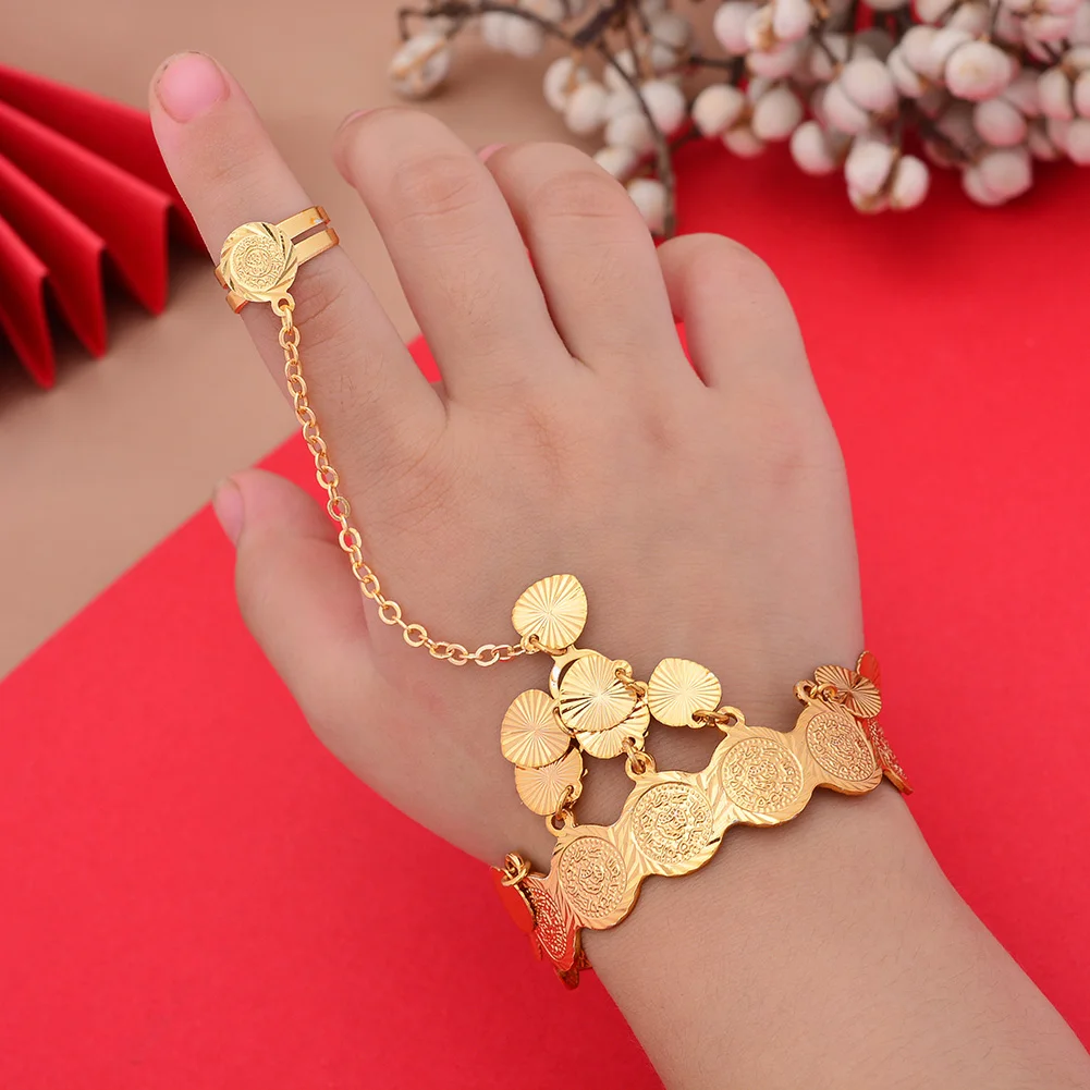 Baby Coin Bangles For Kids Child Baby Dubai Child Coin Bracelets  Ethiopian Bangles African Jewelry Children Gifts  Free Size