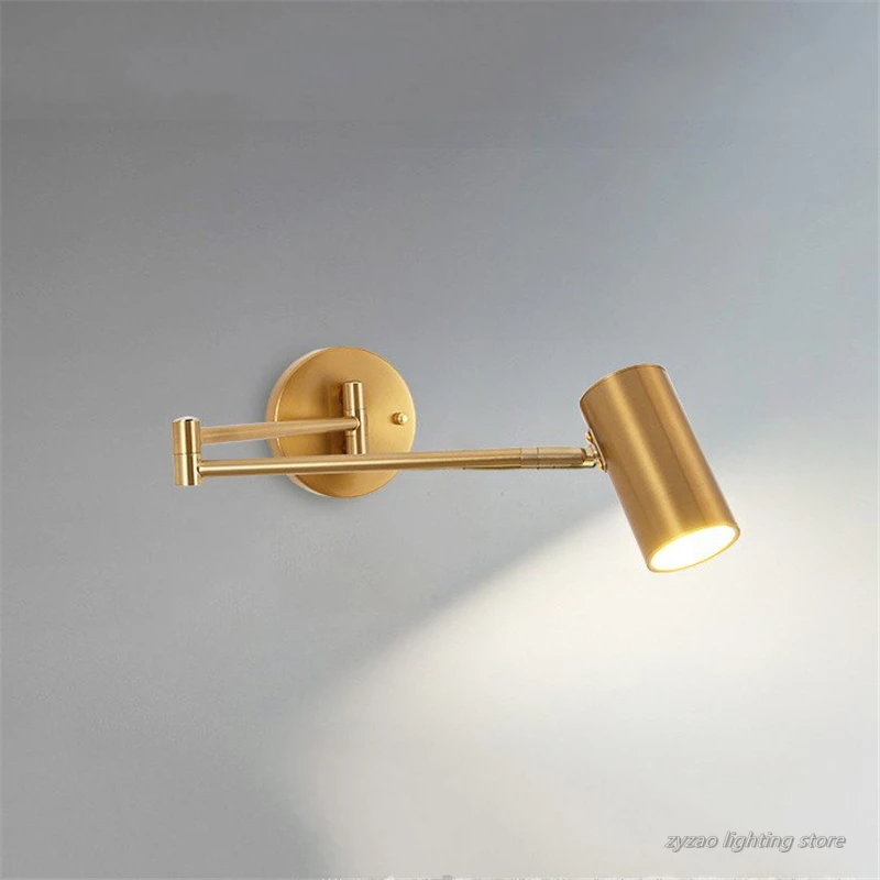 Imagem -03 - Folding Telescópica Rocker Wall Light com Haste Longa Quarto Simples Nórdico Lâmpada de Parede de Cabeceira Sala de Fundo Wall Decor Lâmpada Led