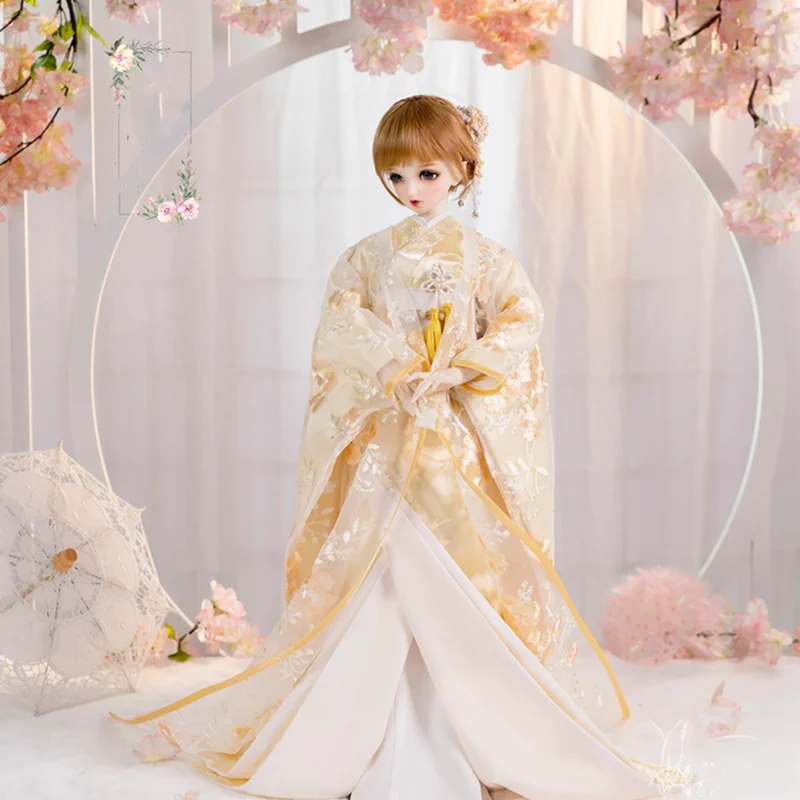 1/4 1/3 BJD Clothes Japanese Ancient Costume Kimono Hanfu Outfit for BJD/SD MSD Girl ID72 80cm Strong Uncle Doll Accessories 184