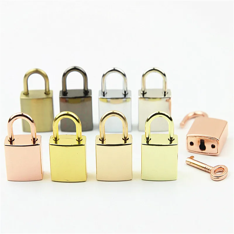 

10Pcs Bag Metal Clasp Turn Lock Twist Padlocks with Key DIY Handbag Purse Suitcase Hardware Closure Part Accessories