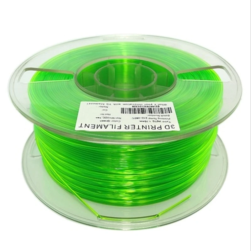 

PETG 3D Printer Filament1.75mm 1kg/2.2lbs High Transparency Plastic ConsumablesMaterial for Printer Filamento Spool ±0.02mm