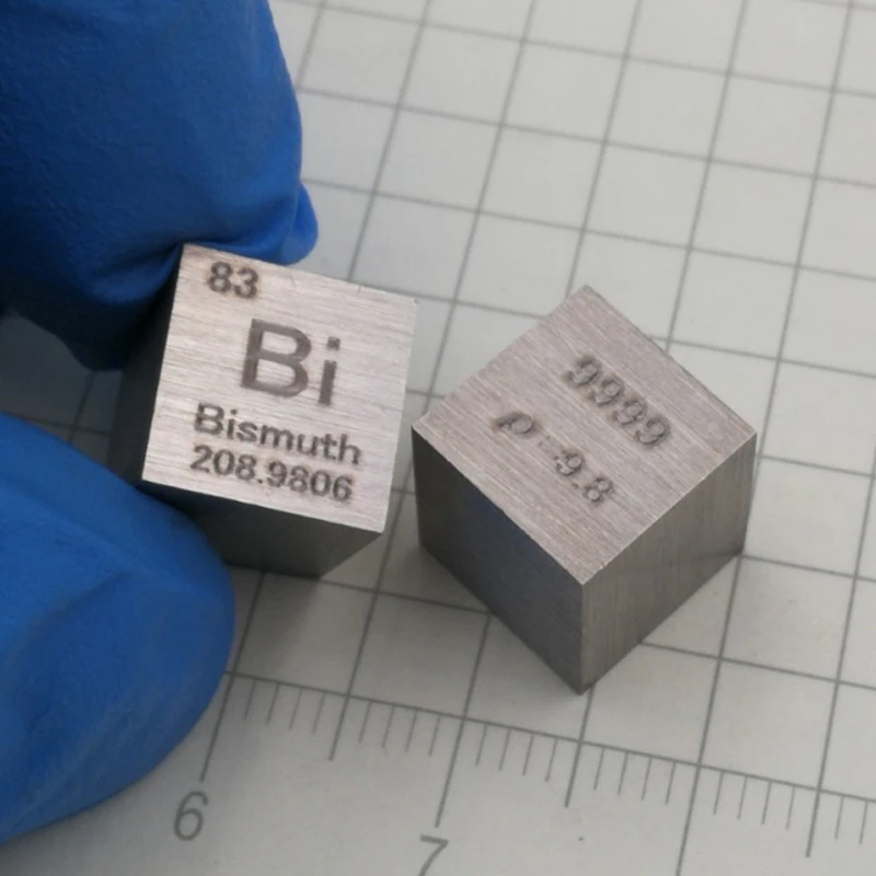 Pure Bismuth Metal Periodic Table Cube Bismuth Cube High Purity Bismuth 10*10*10mm Hobby Display Collection