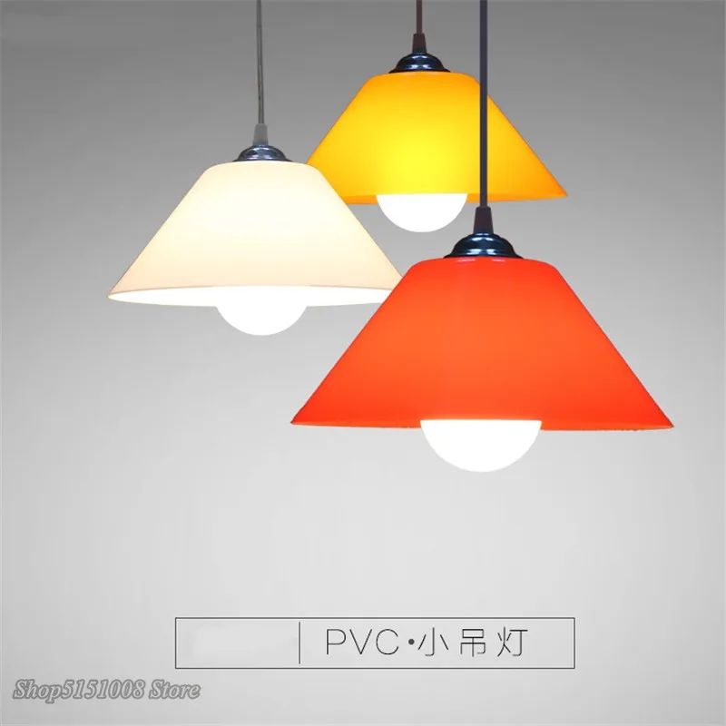 PVC Pendant Light Plastic Lampshade Modern Lighting Fixtures Kitchen Dinning Room Bedroom Hanging Lamp Home Decor Luminaire