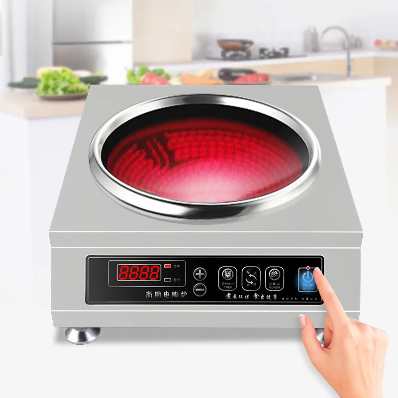 Concave electric induction cooker pottery stove 3500w high-power commercialinfrared household stir fry desktop light wave stove