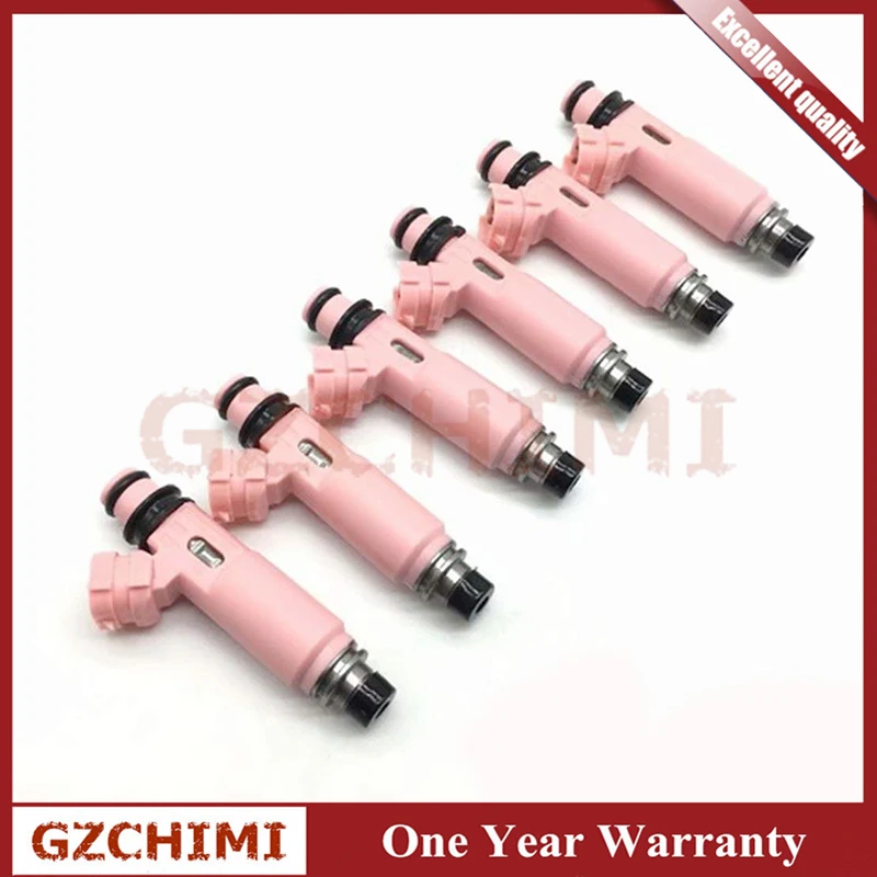 23209-20030 6pcs Fuel Injector Nozzle For 2002-2008 Toyota Lexus RX300 RX330 RX350 23250-20030